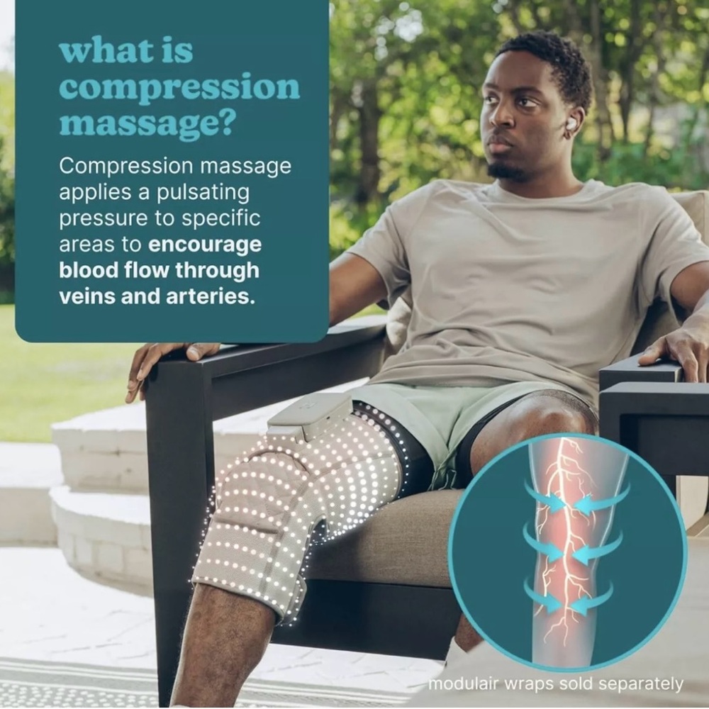 Homedics Modulair Compression System Body Relief 4 Wraps+1 Controller New - Picture 6 of 11